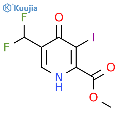 Methyl 5-(difluoromethyl)-4-hydroxy-3-iodopyridine-2-carboxylate structure