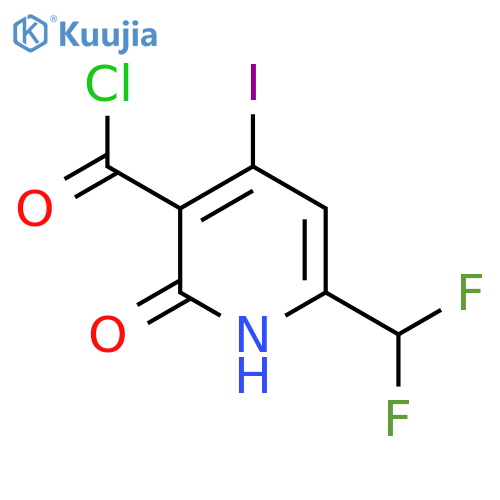 6-(Difluoromethyl)-2-hydroxy-4-iodopyridine-3-carbonyl chloride structure