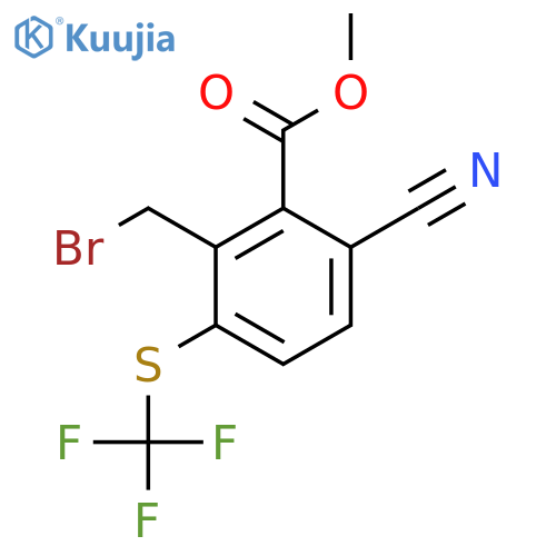 Methyl 2-bromomethyl-6-cyano-3-(trifluoromethylthio)benzoate structure