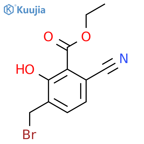 Ethyl 3-bromomethyl-6-cyano-2-hydroxybenzoate structure