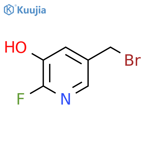 5-Bromomethyl-2-fluoro-3-hydroxypyridine structure