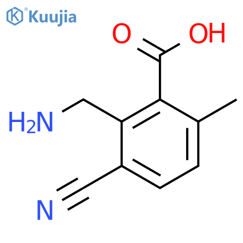 2-Aminomethyl-3-cyano-6-methylbenzoic acid structure