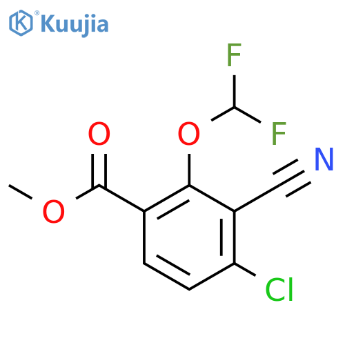 Methyl 4-chloro-3-cyano-2-(difluoromethoxy)benzoate structure