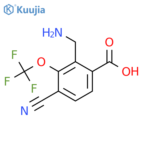 2-Aminomethyl-4-cyano-3-(trifluoromethoxy)benzoic acid structure