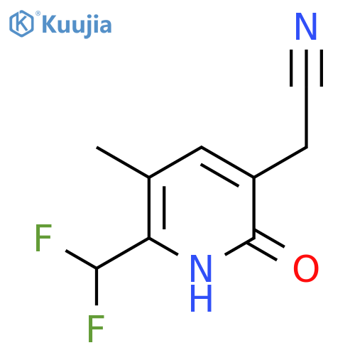 2-(Difluoromethyl)-6-hydroxy-3-methylpyridine-5-acetonitrile structure