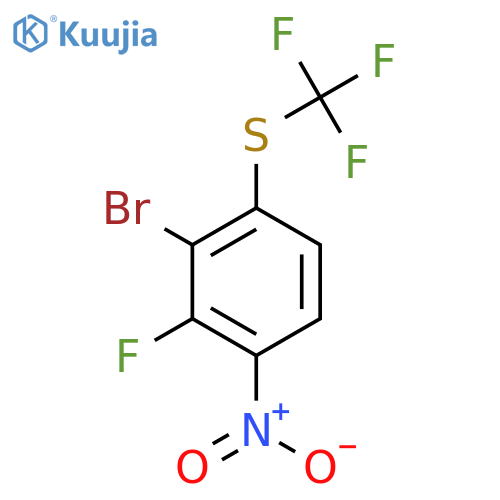 1-Bromo-2-fluoro-3-nitro-6-(trifluoromethylthio)benzene structure