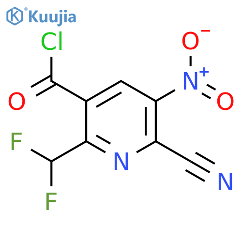 2-Cyano-6-(difluoromethyl)-3-nitropyridine-5-carbonyl chloride structure