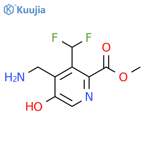 Methyl 4-(aminomethyl)-3-(difluoromethyl)-5-hydroxypyridine-2-carboxylate structure
