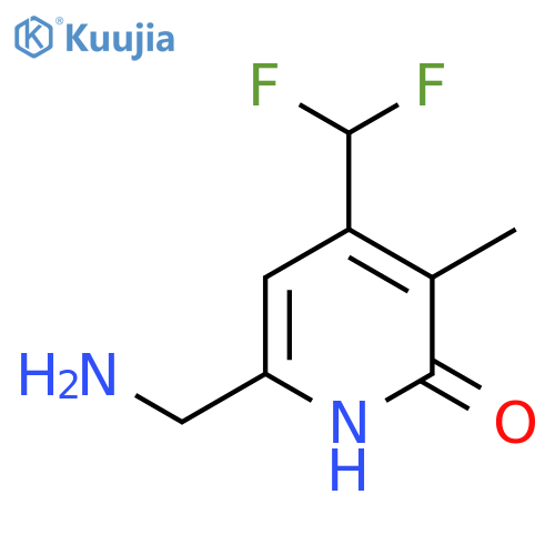 6-(Aminomethyl)-4-(difluoromethyl)-2-hydroxy-3-methylpyridine structure