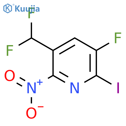 3-(Difluoromethyl)-5-fluoro-6-iodo-2-nitropyridine structure
