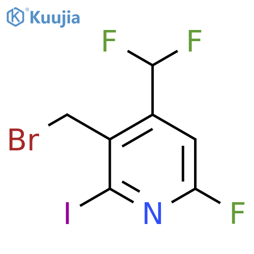 3-(Bromomethyl)-4-(difluoromethyl)-6-fluoro-2-iodopyridine structure