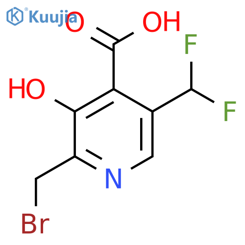 2-(Bromomethyl)-5-(difluoromethyl)-3-hydroxypyridine-4-carboxylic acid structure