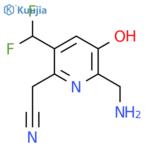 2-(Aminomethyl)-5-(difluoromethyl)-3-hydroxypyridine-6-acetonitrile structure