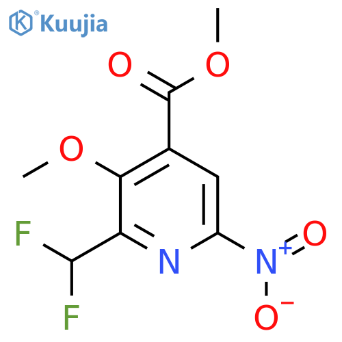 Methyl 2-(difluoromethyl)-3-methoxy-6-nitropyridine-4-carboxylate structure