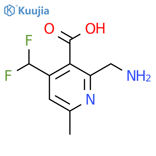 2-(Aminomethyl)-4-(difluoromethyl)-6-methylpyridine-3-carboxylic acid structure