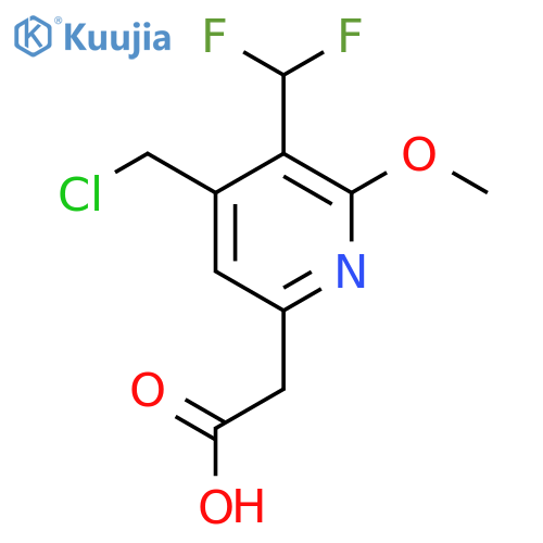 4-(Chloromethyl)-3-(difluoromethyl)-2-methoxypyridine-6-acetic acid structure