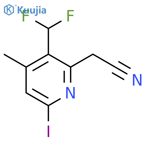 3-(Difluoromethyl)-6-iodo-4-methylpyridine-2-acetonitrile structure
