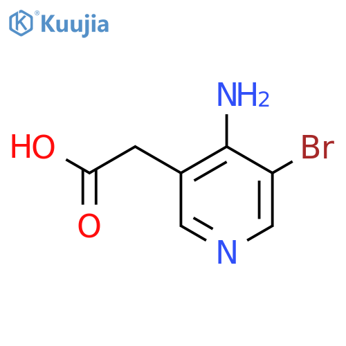 4-Amino-3-bromopyridine-5-acetic acid structure