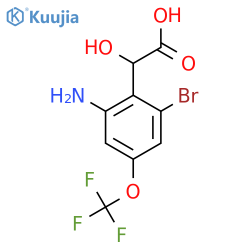 2-Amino-6-bromo-4-(trifluoromethoxy)mandelic acid structure