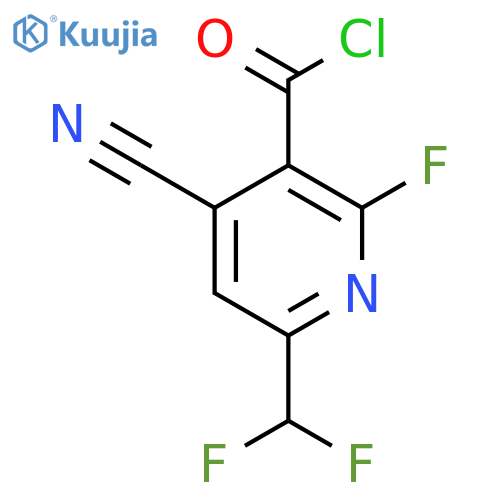 4-Cyano-6-(difluoromethyl)-2-fluoropyridine-3-carbonyl chloride structure