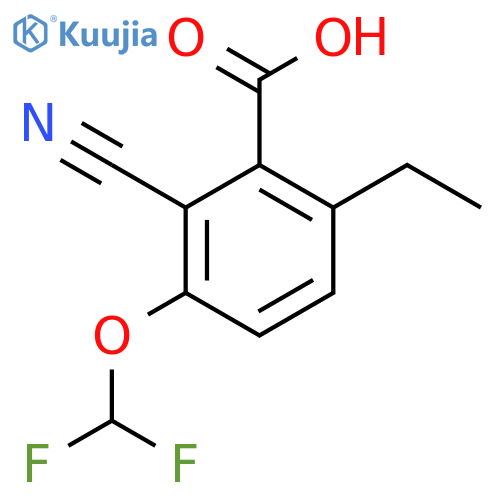 2-Cyano-3-difluoromethoxy-6-ethylbenzoic acid structure