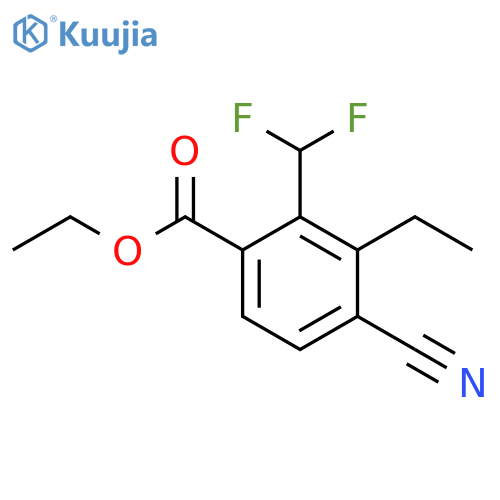 Ethyl 4-cyano-2-difluoromethyl-3-ethylbenzoate structure