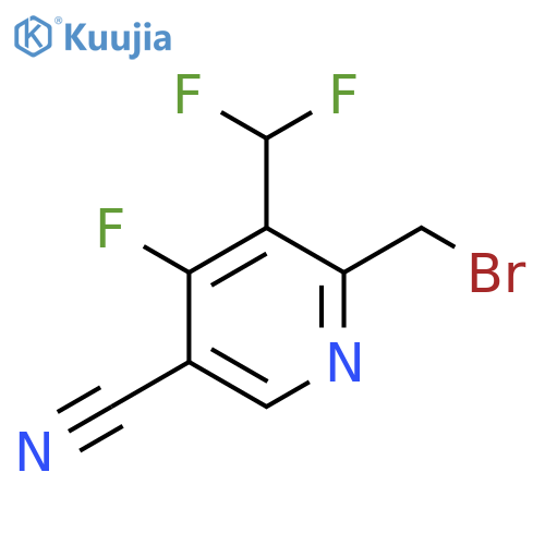 2-(Bromomethyl)-5-cyano-3-(difluoromethyl)-4-fluoropyridine structure