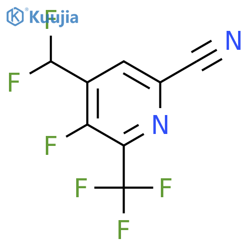 6-Cyano-4-(difluoromethyl)-3-fluoro-2-(trifluoromethyl)pyridine structure