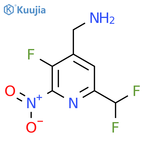4-(Aminomethyl)-6-(difluoromethyl)-3-fluoro-2-nitropyridine structure