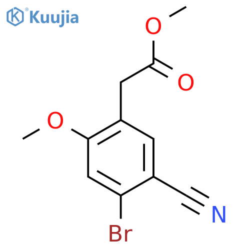 Methyl 4-bromo-5-cyano-2-methoxyphenylacetate structure