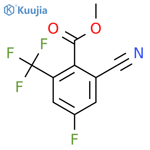 Methyl 2-cyano-4-fluoro-6-(trifluoromethyl)benzoate structure