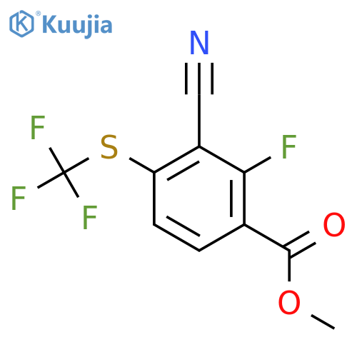 Methyl 3-cyano-2-fluoro-4-(trifluoromethylthio)benzoate structure