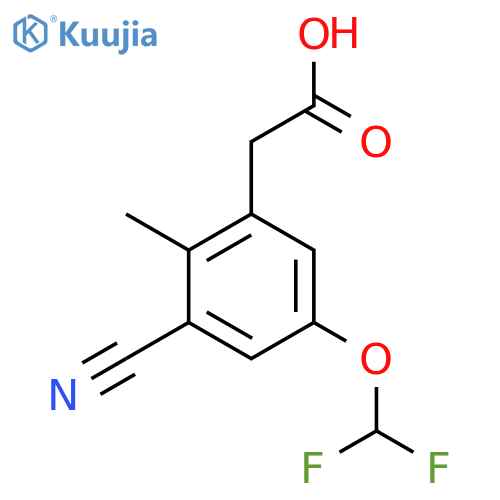 3-Cyano-5-difluoromethoxy-2-methylphenylacetic acid structure