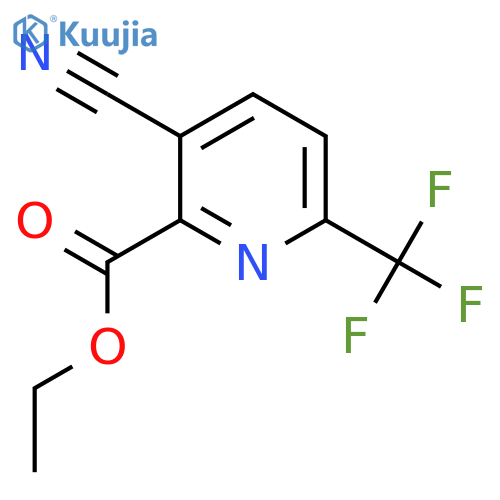 Ethyl 3-cyano-6-(trifluoromethyl)picolinate structure