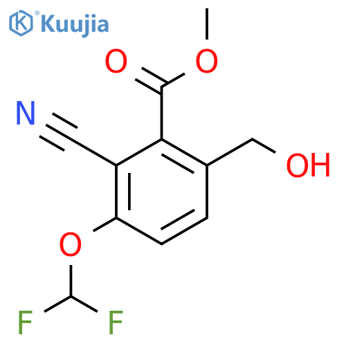 Methyl 2-cyano-3-difluoromethoxy-6-(hydroxymethyl)benzoate structure