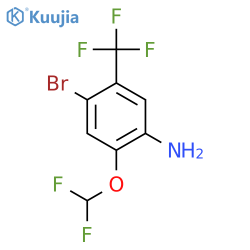 4-Bromo-2-difluoromethoxy-5-(trifluoromethyl)aniline structure