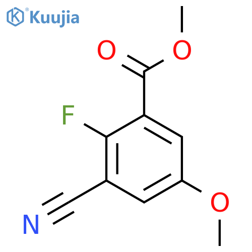 Methyl 3-cyano-2-fluoro-5-methoxybenzoate structure