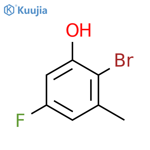 2-Bromo-5-fluoro-3-methylphenol structure