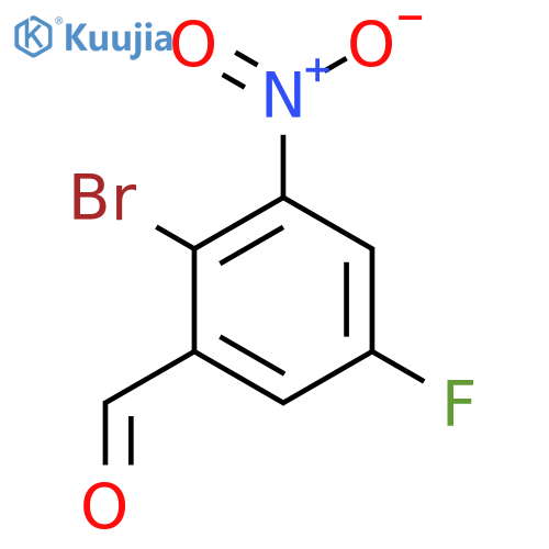 2-Bromo-5-fluoro-3-nitrobenzaldehyde structure