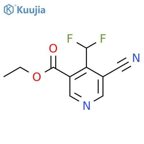 Ethyl 5-cyano-4-(difluoromethyl)nicotinate structure
