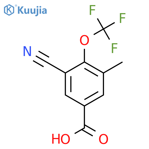 3-Cyano-5-methyl-4-(trifluoromethoxy)benzoic acid structure