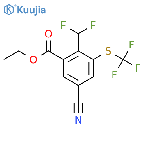 Ethyl 5-cyano-2-difluoromethyl-3-(trifluoromethylthio)benzoate structure