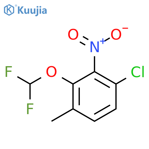4-Chloro-2-difluoromethoxy-3-nitrotoluene structure