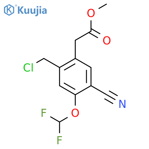 Methyl 2-chloromethyl-5-cyano-4-(difluoromethoxy)phenylacetate structure