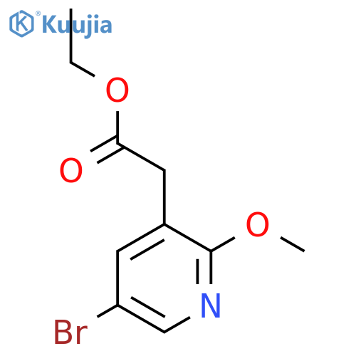 Ethyl 5-bromo-2-methoxypyridine-3-acetate structure