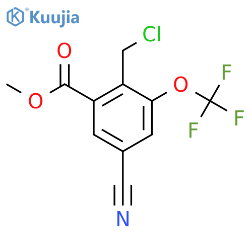 Methyl 2-chloromethyl-5-cyano-3-(trifluoromethoxy)benzoate structure