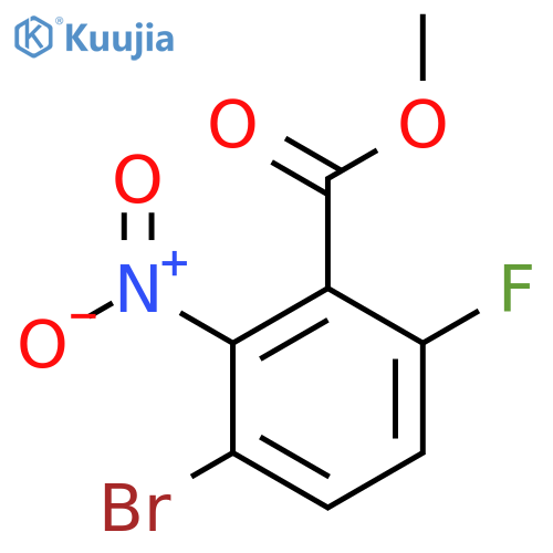 Methyl 3-bromo-6-fluoro-2-nitrobenzoate structure