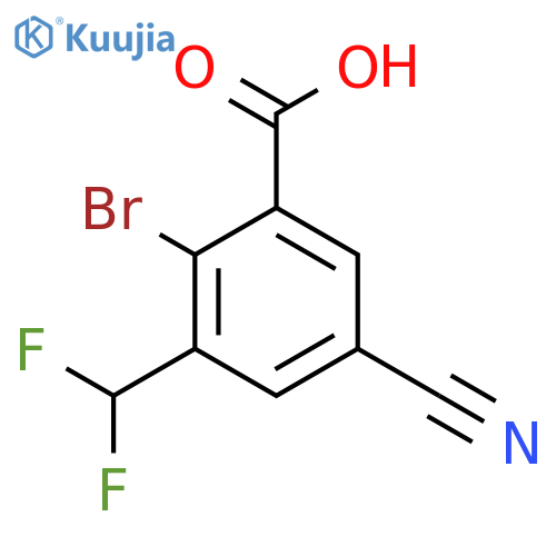 2-Bromo-5-cyano-3-(difluoromethyl)benzoic acid structure