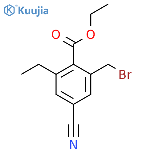 Ethyl 2-bromomethyl-4-cyano-6-ethylbenzoate structure