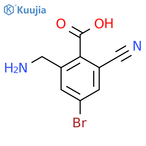 2-Aminomethyl-4-bromo-6-cyanobenzoic acid structure